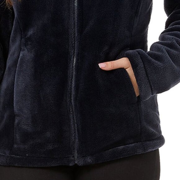 New 32 Degrees Heat Plush Jacket Size M Dark Blue Super Soft Lightweight Warm - Picture 7 of 11